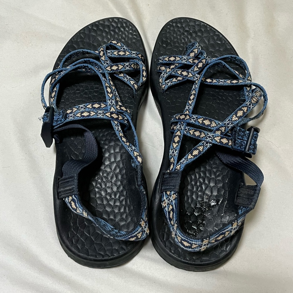 Chaco sandals double strap with toe loop.